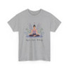 T-shirt Zen Femme – "Inspire, Expire, Recharge" – Tee-Shirt Yoga Méditation Blanc Gris Relaxation