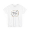 T-shirt Positif Femme – "Aujourd’hui Je Choisis la Joie" – Tee-Shirt Blanc ou Gris Floral Bien-Être