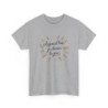 T-shirt Positif Femme – "Aujourd’hui Je Choisis la Joie" – Tee-Shirt Blanc ou Gris Floral Bien-Être