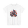 T-shirt Motocross Homme – Pilote Moto Saut Enduro – Tee-Shirt Sport Extrême Blanc Gris Unisexe
