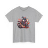 T-shirt Motocross Homme – Pilote Moto Saut Enduro – Tee-Shirt Sport Extrême Blanc Gris Unisexe