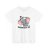 T-shirt Drôle Éléphant – "J’ai Une Mémoire d’Éléphant" – Tee-Shirt Mignon Blanc Gris  Unisexe