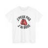 T-shirt Drôle Boxe – "J’Peux Pas J’Ai Boxe" – Tee-Shirt Gants Rouge Blanc Gris Sport Combat Unisexe Adulte S à 3XL