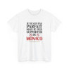T-shirt AS Monaco Supporter Je Suis Monégasque  Tee-Shirt Football Rouge Blanc Gris Homme Adulte