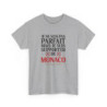 T-shirt AS Monaco Supporter Je Suis Monégasque  Tee-Shirt Football Rouge Blanc Gris Homme Adulte