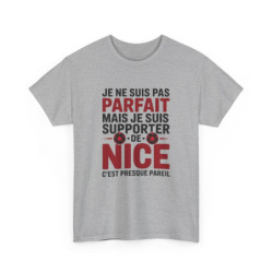 T-shirt OGC Nice Je Ne Suis Pas Parfait Mais Je Suis Supporter Tee-Shirt Humour Football Homme