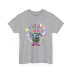 T-shirt Lirili Larila Éléphant Cactus – Tee Shirt Mignon Kawaii Humour Blanc Noir Gris – Unisexe S à 3XL
