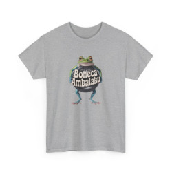 T-shirt Boneca Ambalabu Grenouille – Tee Shirt Drôle Blanc Gris – Design Absurde Cartoon Funky S à 3XL
