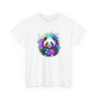 T-shirt Panda Fleurs Néon – Tee Shirt Mignon Fantaisie Blanc Noir Gris – Design Animal Coloré S à 3XL
