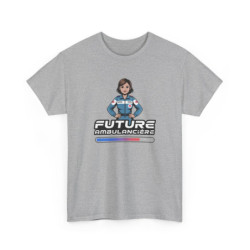 T-shirt Future Ambulancière Femme – Tee Shirt Blanc Gris Métier Urgence Médicale – Design Croix Rouge Stylisé S à 3XL