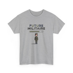 T-shirt Future Militaire Femme – Tee Shirt Blanc Gris Métier Armée Française – Design Uniforme Patriote S à 3XL