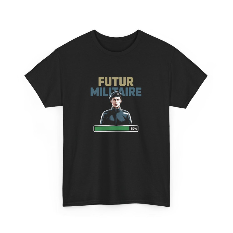 T-shirt Futur Militaire Homme – Tee Shirt Noir Armée Française – Design Uniforme Vocation Défense S à 3XL