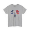 T-shirt Futur Policier Garçon ou Homme – Tee Shirt Blanc Gris Police Nationale – Design Métier Sécurité Tricolore S à 3XL