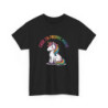 T-shirt Femme Licorne Magique – Tee Shirt Crée Ta Propre Magie – Positif Arc-en-Ciel Blanc Noir Gris S à 3XL