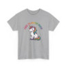 T-shirt Femme Licorne Magique – Tee Shirt Crée Ta Propre Magie – Positif Arc-en-Ciel Blanc Noir Gris S à 3XL