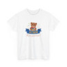 T-shirt Merci ATSEM Femme – Ourson Mignon et Livres – Cadeau Fin d’Année Aide Maternelle École Maternelle Noir Gris Blanc