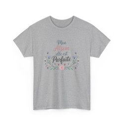 Tee Shirt ATSEM Femme – "Mon Atsem elle est parfaite" – T-shirt Merci Cadeau École Blanc ou Gris S à 3XL