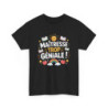 Tee Shirt Maîtresse Noir – "Trop Géniale" – T-shirt Cadeau Fin d’Année École Primaire ou Maternelle S à 3XL