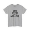 Tee Shirt Homme Humour – "Dur d’être le Meilleur" – T-shirt Noir Style Vintage Cadeau Ironique S à 3XL