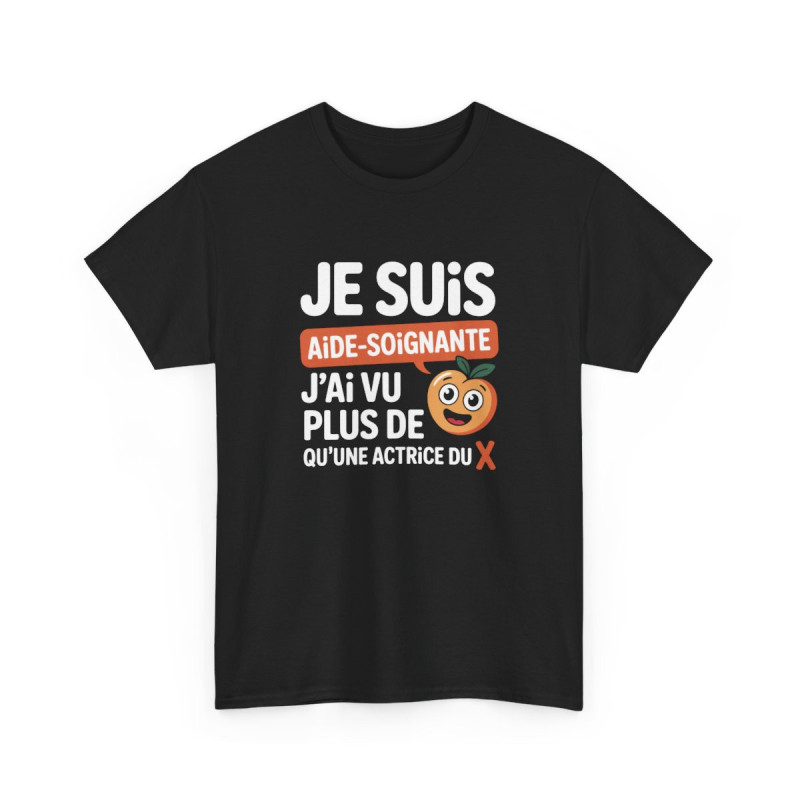 Tee-Shirt Aide-Soignante Humour  Idée cadeau drôle amusant – T-Shirt Femme Noir