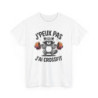 Tee-Shirt J’Peux Pas J’Ai Crossfit – T-shirt Blanc ou Gris Sport – Design Raton Laveur Musclé – Humour Fitness