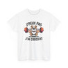 Tee-Shirt J’Peux Pas J’Ai Crossfit – T-shirt Blanc ou Gris Sport Bulldog Muscu – Humour Coton Adulte Fitness
