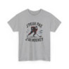 Tee-Shirt J’Peux Pas J’Ai Hockey – T-shirt Blanc  Gris Sport – Design Joueur Hockey  – Coton Adulte Humour