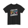 Tee-Shirt Noir J’Peux Pas J’Ai Console – T-shirt Gamer Coton – Manette Arc-en-Ciel – Humour Geek Jeux Vidéo Adulte Ado