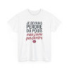 T-shirt Humour Perdre Du Poids Donut – Tee Shirt Drôle Homme Femme – J’aime Pas Perdre – Blanc ou Gris Sport Unisexe