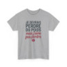 T-shirt Humour Perdre Du Poids Donut – Tee Shirt Drôle Homme Femme – J’aime Pas Perdre – Blanc ou Gris Sport Unisexe