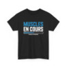 T-shirt Noir Muscles en Cours Tee Shirt Unisexe Drôle Sport Musculation Veuillez Patienter Chargement Gym Fitness
