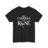 T-shirt Femme Humour Vin Rosé  Des Copines et du Rosé Tee-shirt Noir Coton Verre à Vin Amies Apéro  S-3XL
