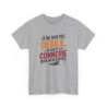 Tee-Shirt Drôle Français Unisexe Je Ne Suis Pas Débile T-Shirt Humour Connerie Développée – Blanc ou Gris Coton S à 3XL