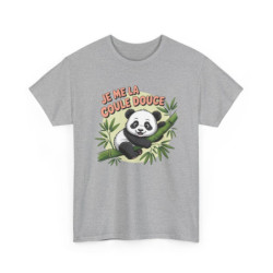 Tee-Shirt Panda Mignon “Je Me La Coule Douce” – T-Shirt Humour Relax Unisexe – Blanc Gris ou Noir S à 3XL