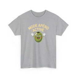 T-shirt Mode Apéro Activé – Tee Shirt Blanc, Gris ou Noir – Olive Drôle Humoristique Soirée et Apéro Coton