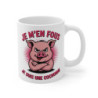 Tasse Humour Femme – Mug Je M’en Fous Je Suis Une Cochonne – Cadeau Rigolo Atypique 325ml Céramique