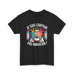 T-shirt Coiffeur Homme Noir...