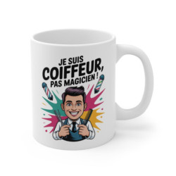 Tasse Coiffeur Humour 325ml  Je Suis Coiffeur Pas Magicien  Mug Drôle Cadeau Métier Salon Homme