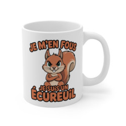 Tasse Humour Écureuil 325ml  Je m’en fous je suis un Écureuil  Mug Marrant Animal Cartoon Cadeau Original