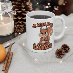 Tasse Humour Écureuil 325ml  Je m’en fous je suis un Écureuil  Mug Marrant Animal Cartoon Cadeau Original