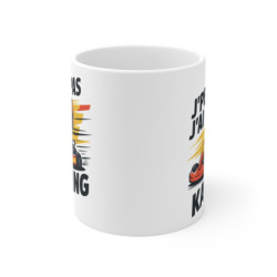 Tasse Karting Humour 325ml – J’peux pas j’ai Karting – Mug Pilote Cadeau Sport Mécanique Vitesse Enfant Adulte
