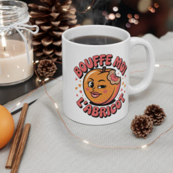 Tasse Humour Bouffe Moi l’Abricot – Mug Drôle Fruit Sexy – Cadeau Insolite Femme Homme 325ml