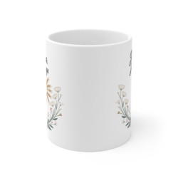 Tasse Horoscope Vierge – Mug Zodiaque Floral “J’peux Pas J’suis Vierge” – Cadeau Céramique 325ml