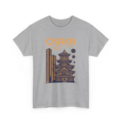 T-shirt Osaka Japon Homme/Femme – Tee-shirt Unisexe Ville Temple Asie – Design Culture Nipponne Moderne