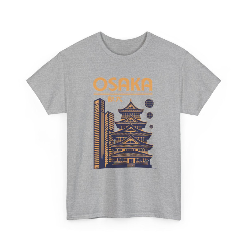 T-shirt Osaka Japon Homme/Femme – Tee-shirt Unisexe Ville Temple Asie – Design Culture Nipponne Moderne