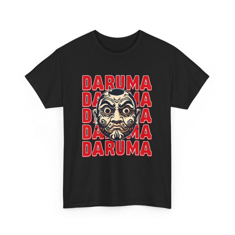T-shirt Daruma Japon Homme/Femme – Tee-shirt Unisexe Icône Japonaise – Design Visage Daruma Style Pop Urbain