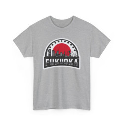 T-shirt Fukuoka Japon Unisexe – Tee-shirt Ville Moderne Noir Blanc Gris – Design Skyline Asie Streetwear