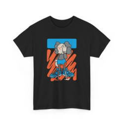 Tee-shirt Unisexe Personnage Cartoon Urbain – T-shirt Graphique Streetwear Coloré – Look Créatif et Original S à 3XL