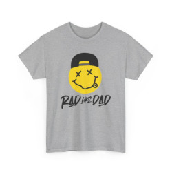 Tee-shirt Unisexe Smiley Casquette Rad Like Dad  T-shirt Humour Cool Père Fils Graphique Cadeau Famille S à 3XL