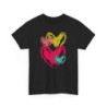 Tee-shirt Unisexe Cœurs Graphiques Colorés  T-shirt Amour Artistique Street Pop Illustration Émotionnelle S à 3XL